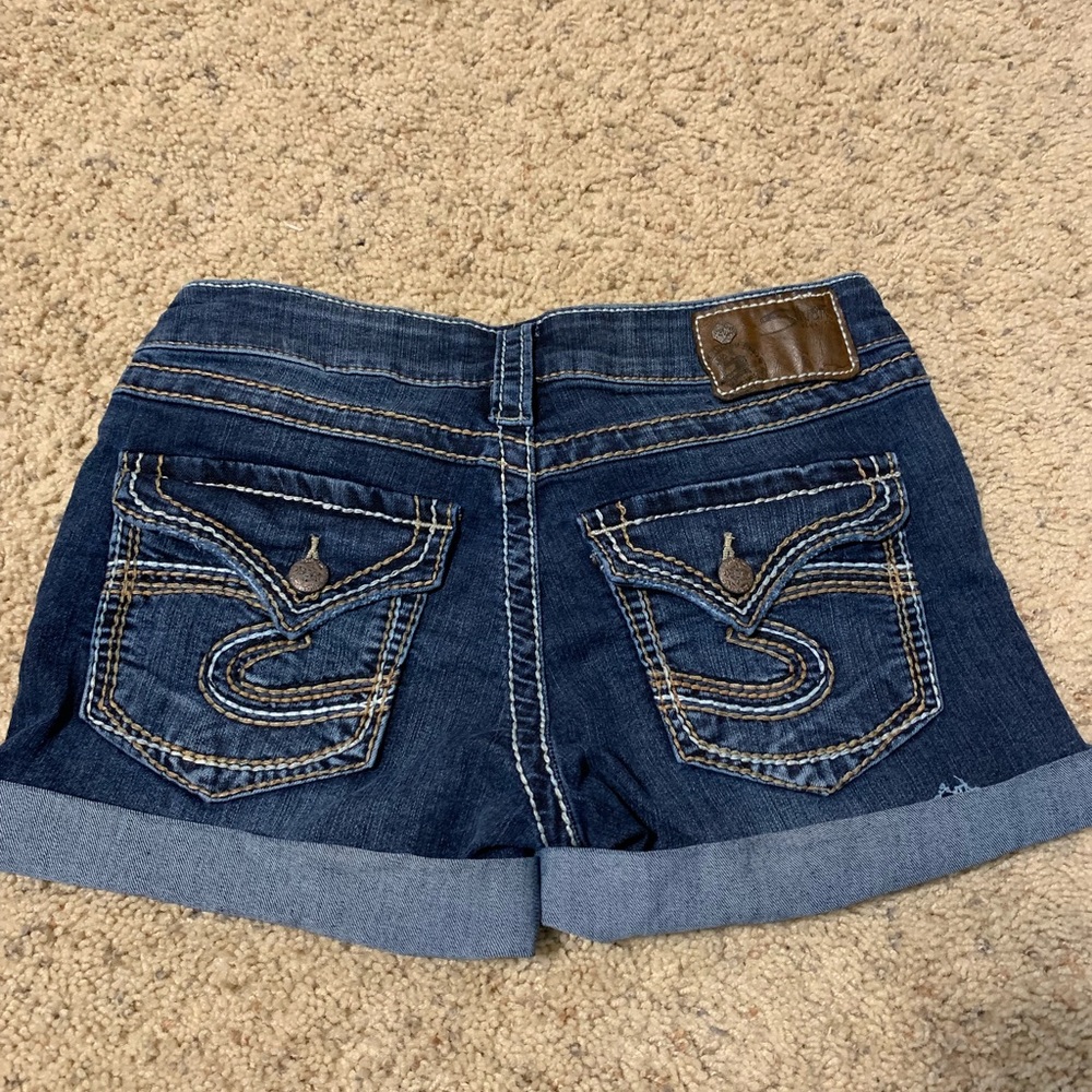 Silver Jean Shorts